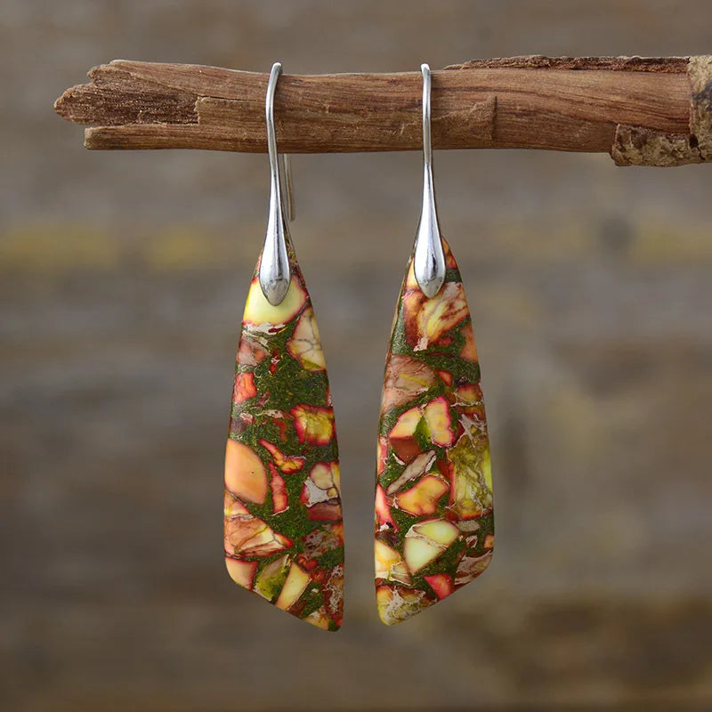 Ellery Canberra™ - Amelia | Vintage Earrings With Colored Natural Stones