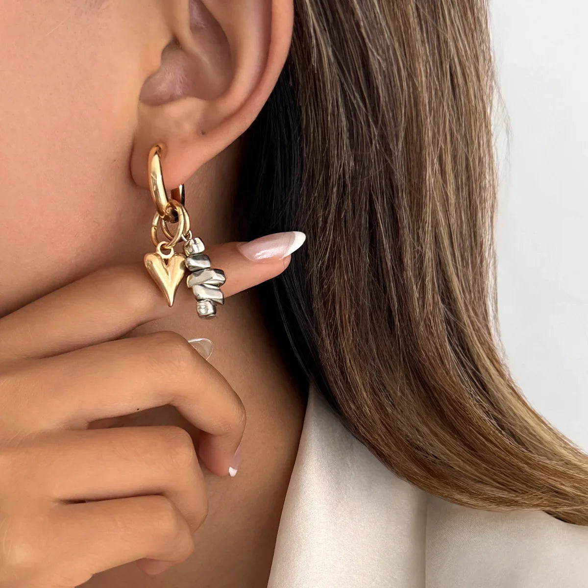Ellery Canberra™ - Beatrice | BOHO Vintage Irregularity Heart-Shaped Pendant Earrings