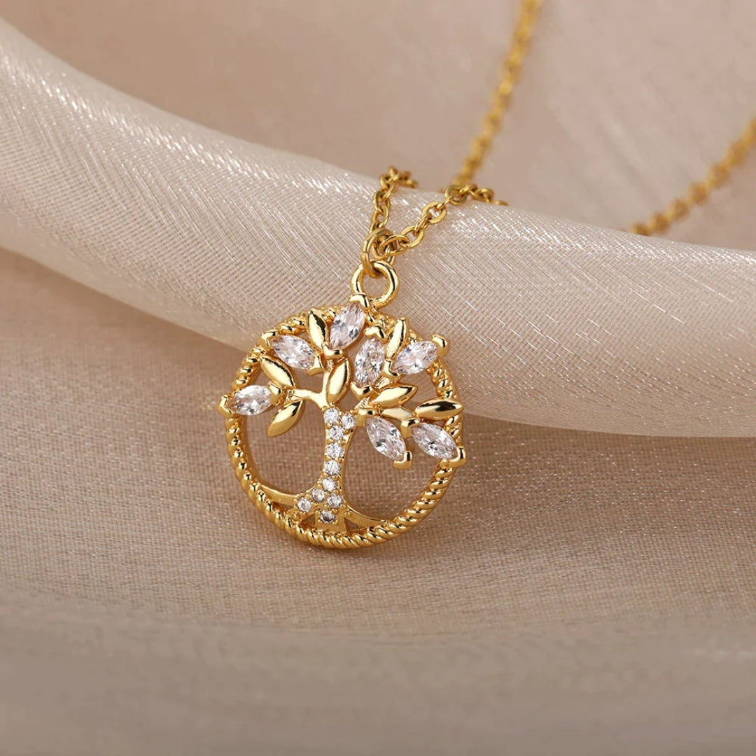 Ellery Canberra™ - Ave | Radiant Tree of Life Gold Necklace