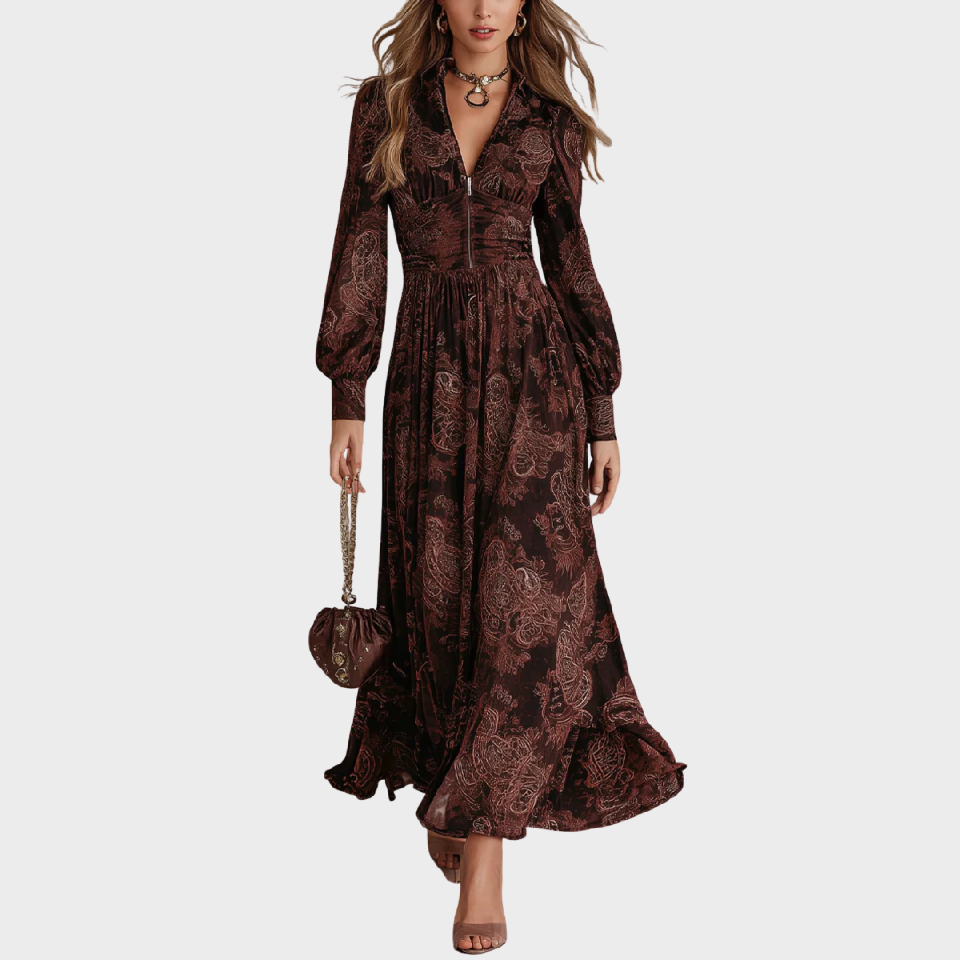Ellery Canberra™ | Amelia - Paisley Zip Waist Maxi Dress