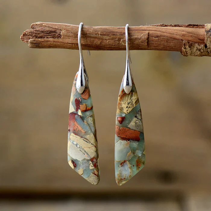 Ellery Canberra™ - Natural | Unique Natural Stone Earrings