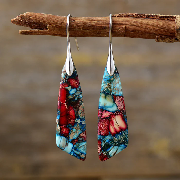 Ellery Canberra™ - Amelia | Vintage Earrings With Colored Natural Stones