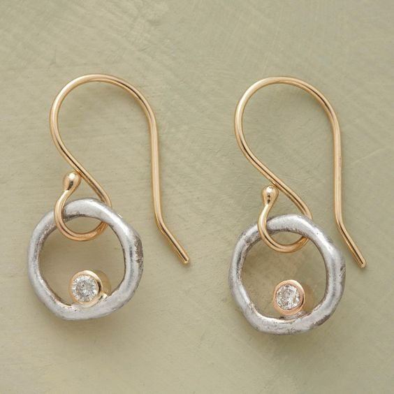 Ellery Canberra™ - Taylor | Vintage Gold & Silver Zirconia Earrings