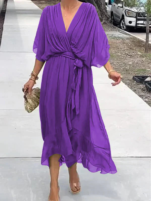Ellery Canberra™ | Monica - Silk Chiffon Dress With V-neck