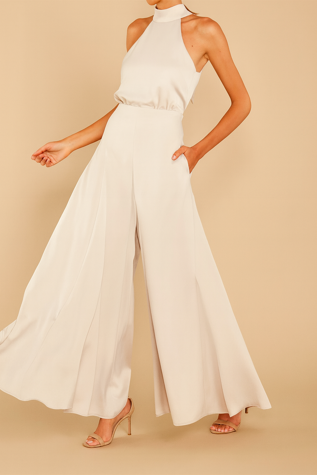 Ellery Canberra Luxi | Halter Satin Jumpsuit