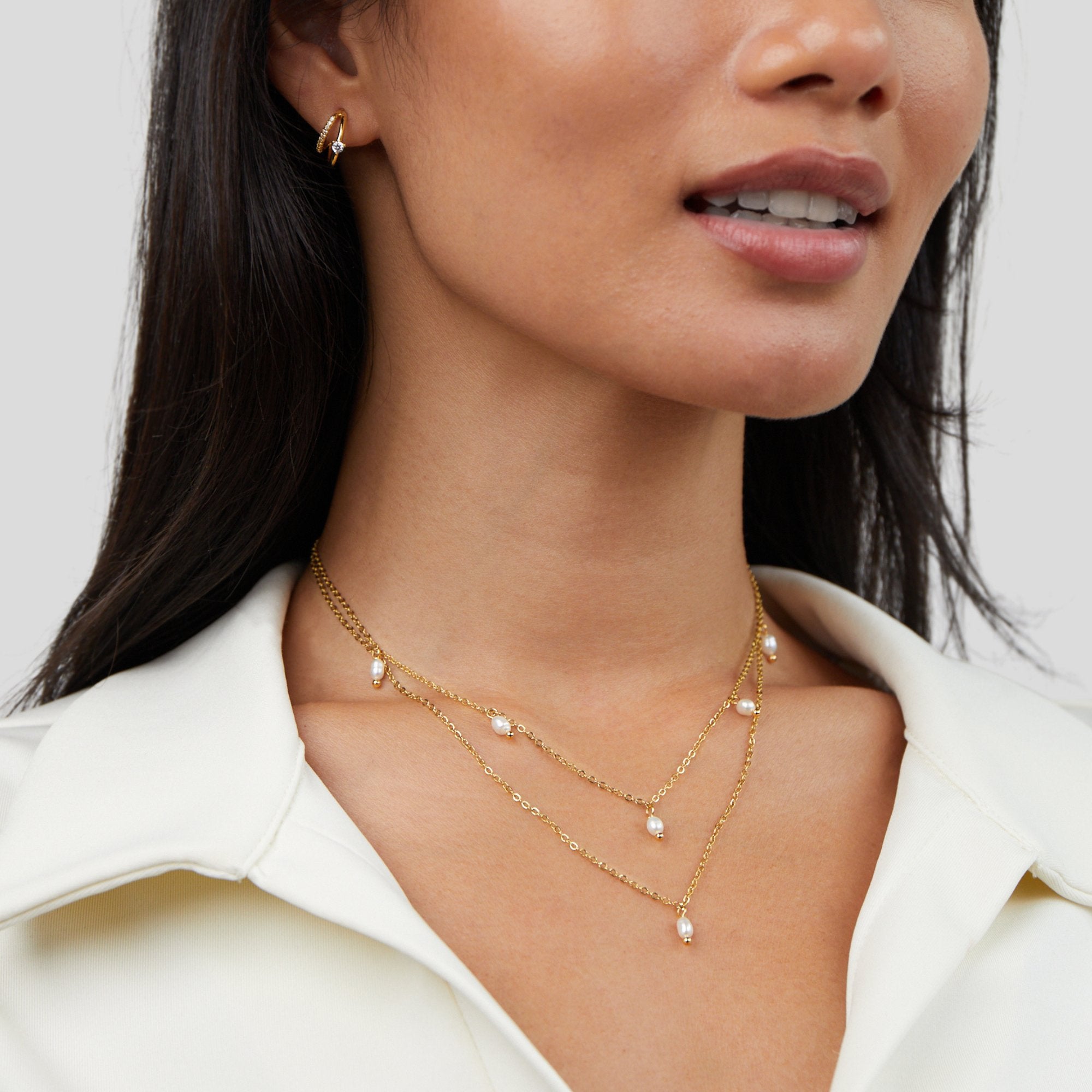 Ellery Canberra™ - Kay | Pearl Drop Layered Necklace