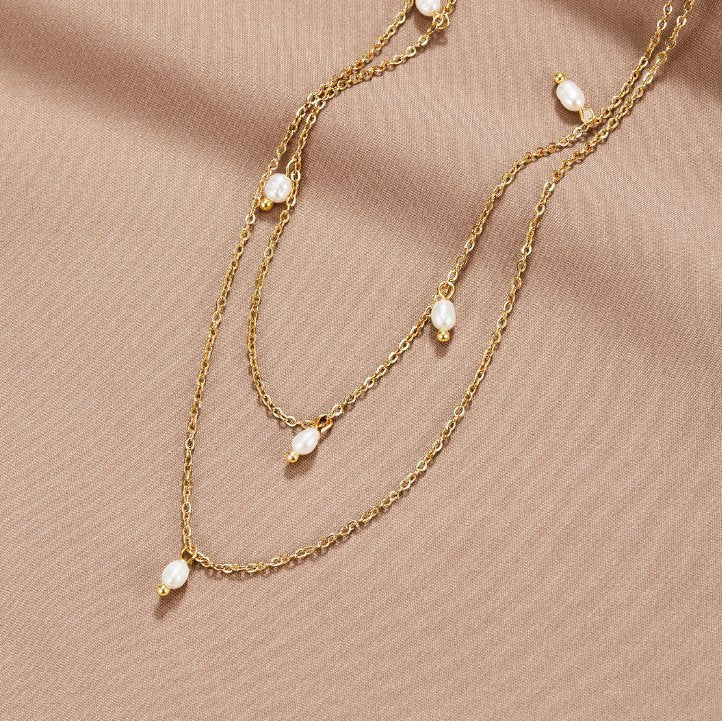 Ellery Canberra™ - Kay | Pearl Drop Layered Necklace