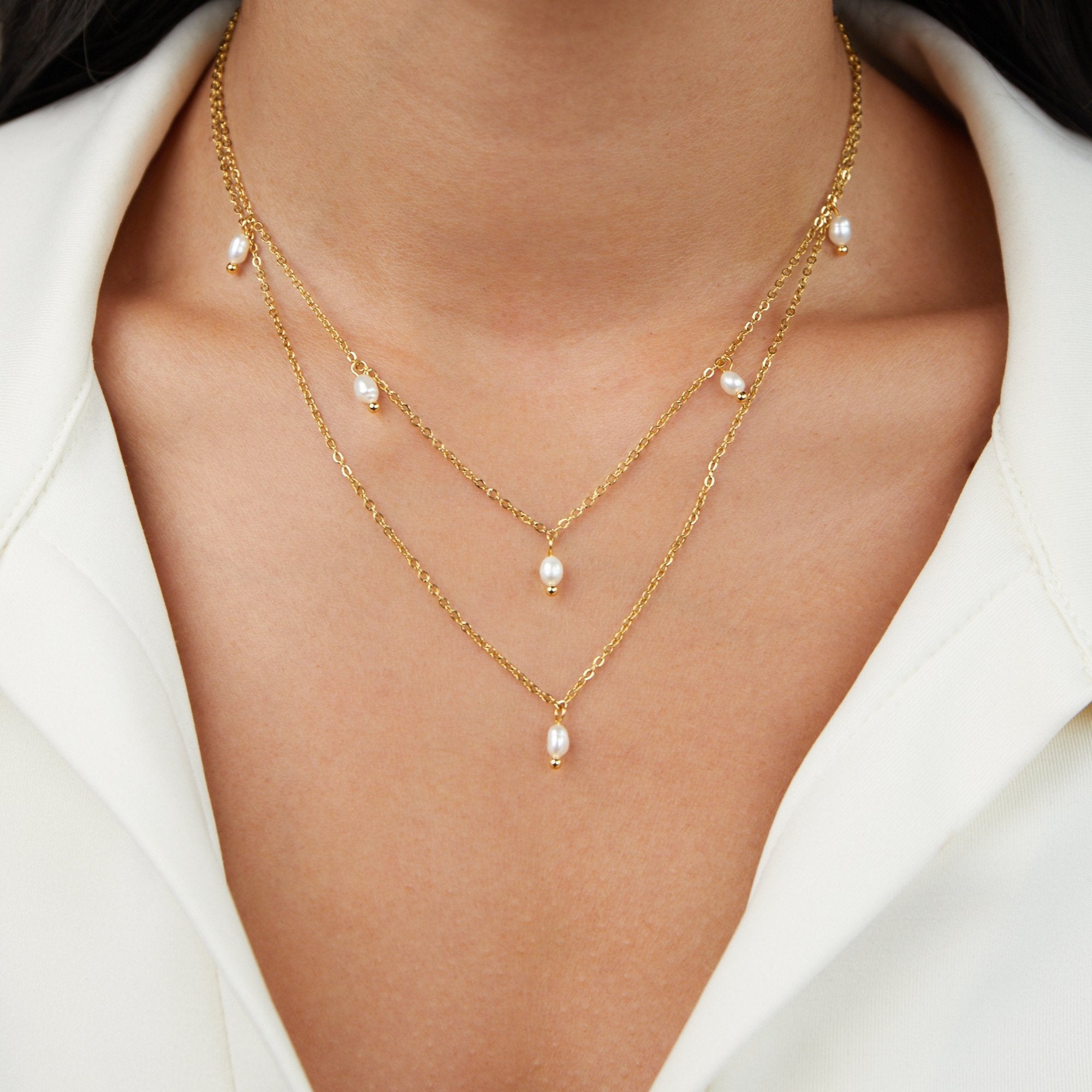 Ellery Canberra™ - Kay | Pearl Drop Layered Necklace