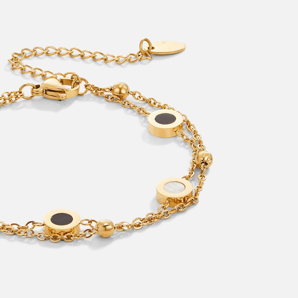 Ellery Canberra™ - Gracie | Onyx & White Stone Bracelet