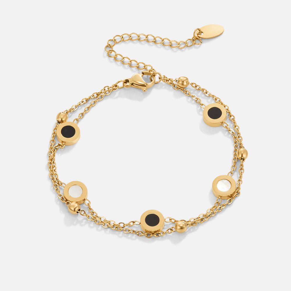 Ellery Canberra™ - Gracie | Onyx & White Stone Bracelet