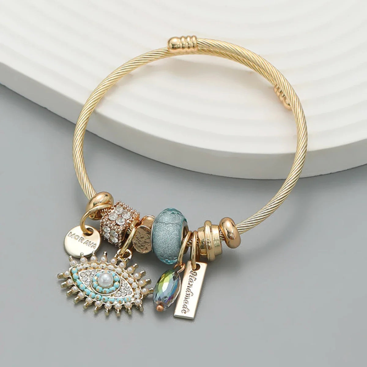 Ellery Canberra™ - Ali |Stainless Steel Circle Panjiadora Beaded Love Bracelet