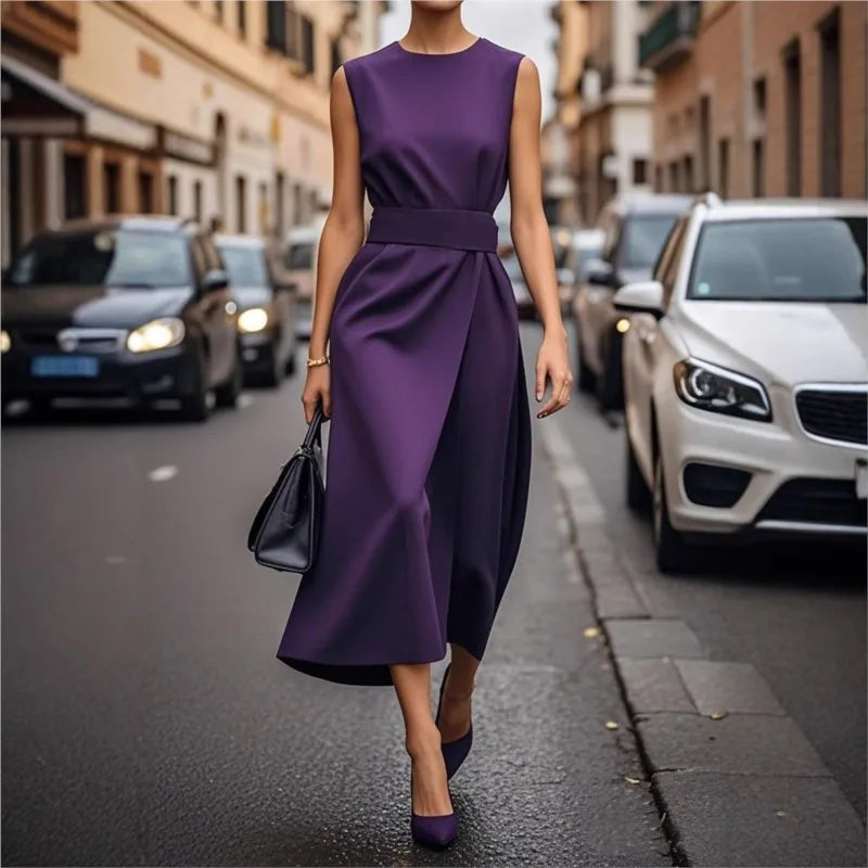 Ellery Canberra™ | Ryve - Elegant Round Neck Dress